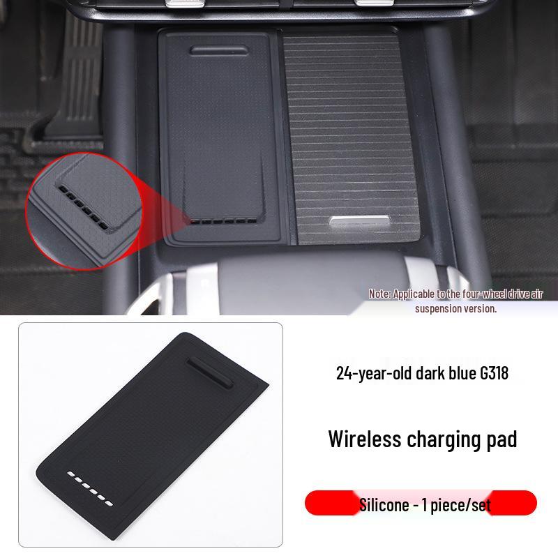 Changan Shenlan G318 Wireless Charging Silicone Mat: Non-slip, Cushioning, Interior Upgrade for Center Console.