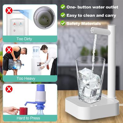 Electric Water Gallon Pump Automatic Water Dispenser Rechargeable Water Pump Bottle 19 Liters Desktop Electric Drinking Fountain