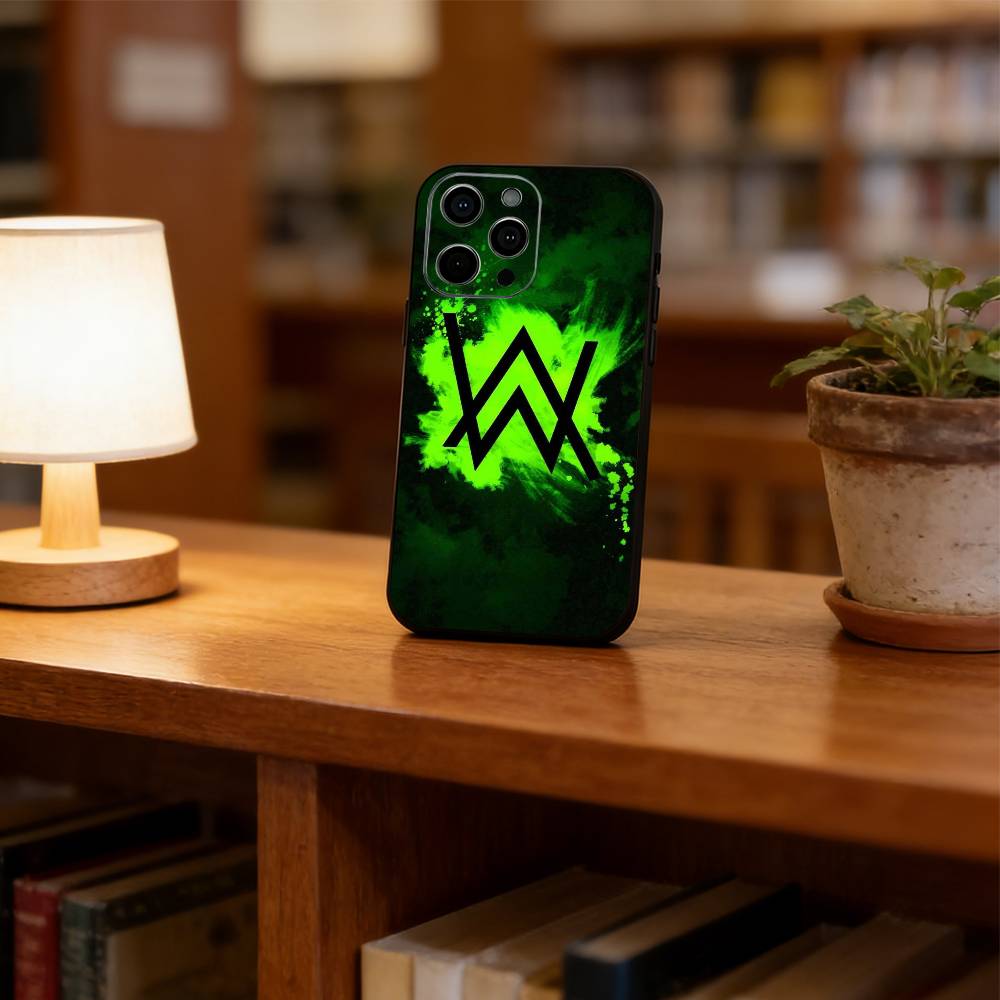 alan walker Phone Case For iPhone 17,16,15,14,13,12,11 Plus,Pro Max,XS,Soft Silicone Black Cover
