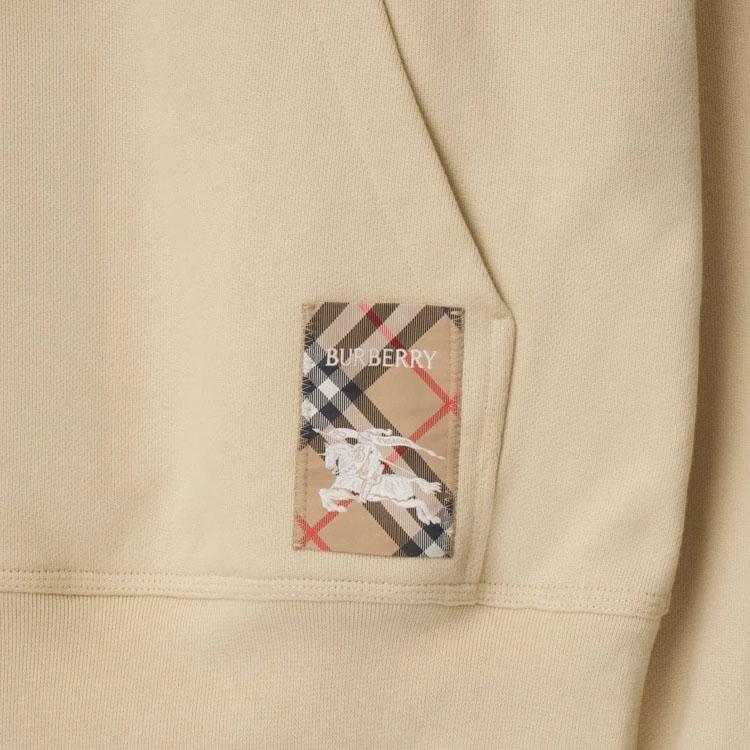Burberry Check-patch Cotton Hoodie 81035131