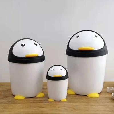 Kreativer Cartoon Mode Zuhause Großes Badezimmer Wohnzimmer Küche Schlafzimmer Büro Schreibtisch Mülleimer Pinguin Modellierung Ascheneimer Mülltonne