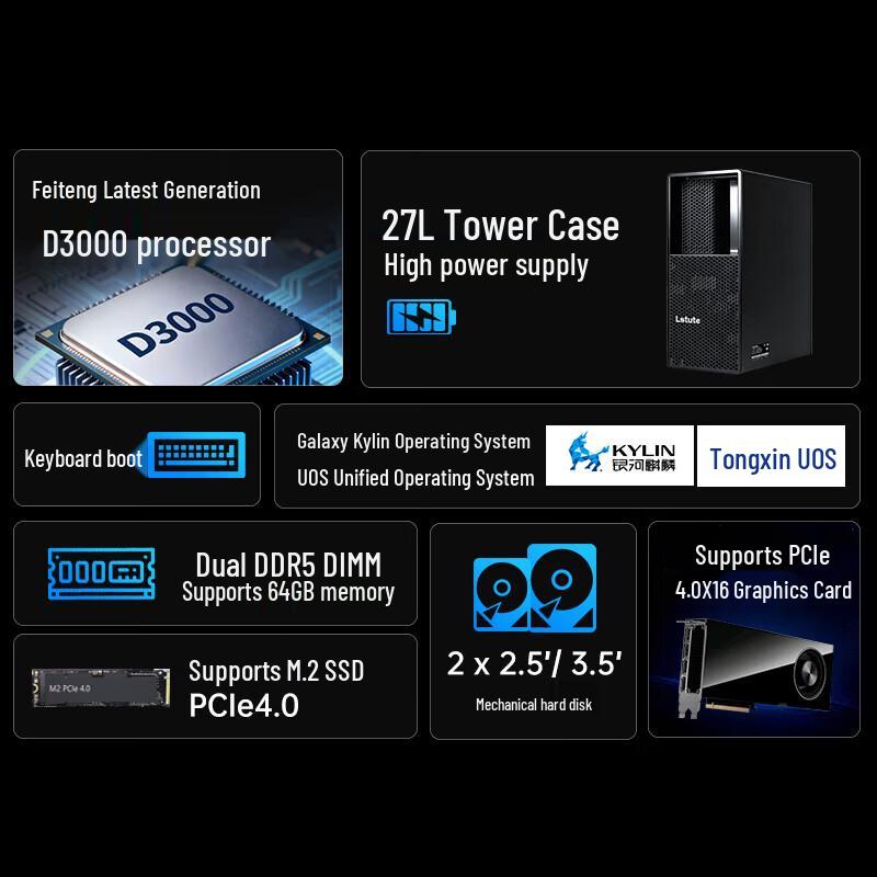 Lenovo Zongwei M740J-92f Commercial Desktop PC (Phytium D3000) (CN version)