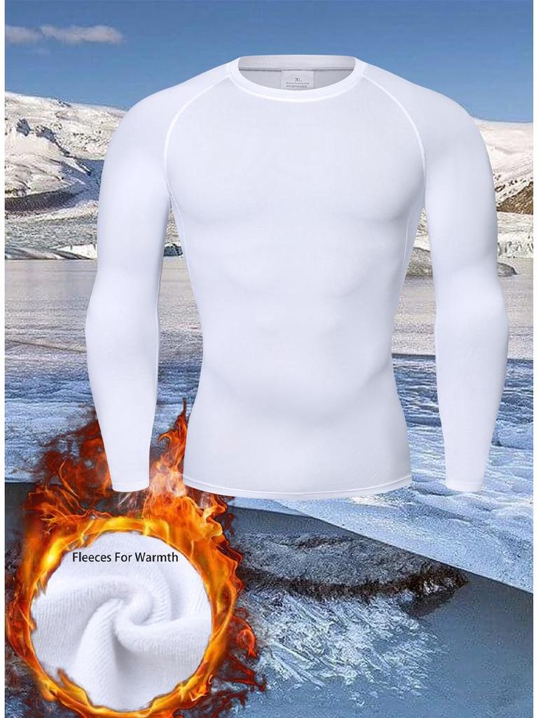 Winter Velvet Thickened Base Layer Fitness Top - Quick Dry Long Sleeve for Running & Exercise