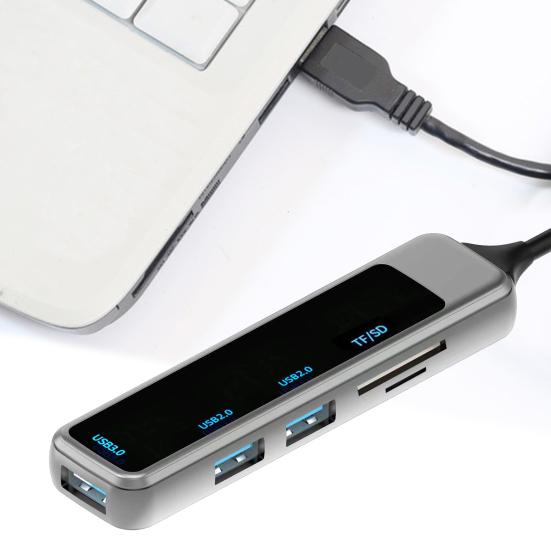 Portable USB Hub Adapter 5-in-1 High Speed Transmission Docking Station USB Type-C To USB TF/SD Adapter for Phone Laptop