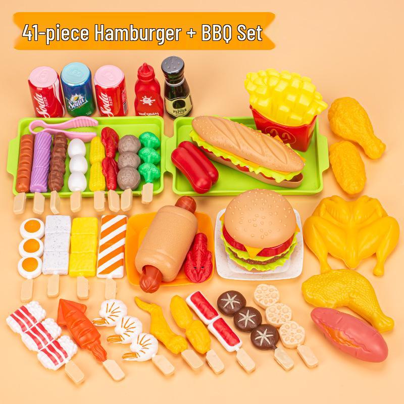Kids' Pretend Play BBQ Set: Grilled Meat & Skewers Kitchen Toy