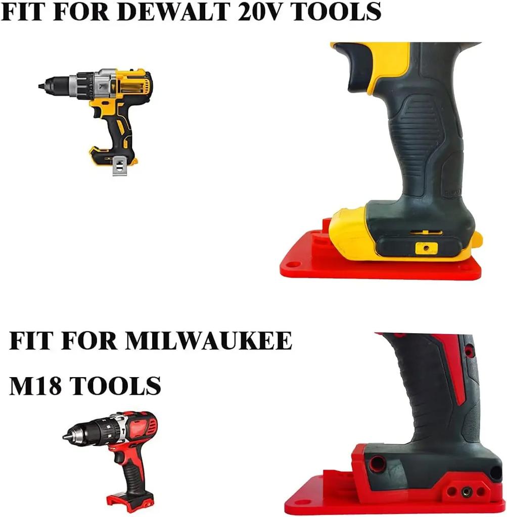 10Packs Tool Holders for Dewalt 20V Drill Mount Fit for Milwaukee M18 Tools
