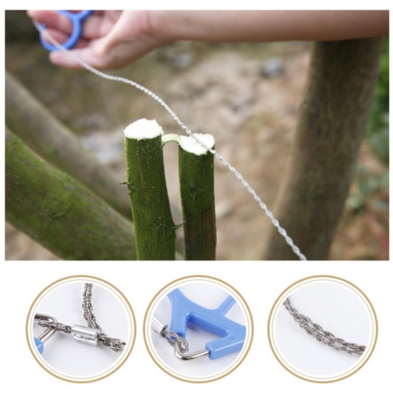 Field Survival Wire Saw Hand Chain Saw Cutter Outdoor Emergency Survival Tools Onesize