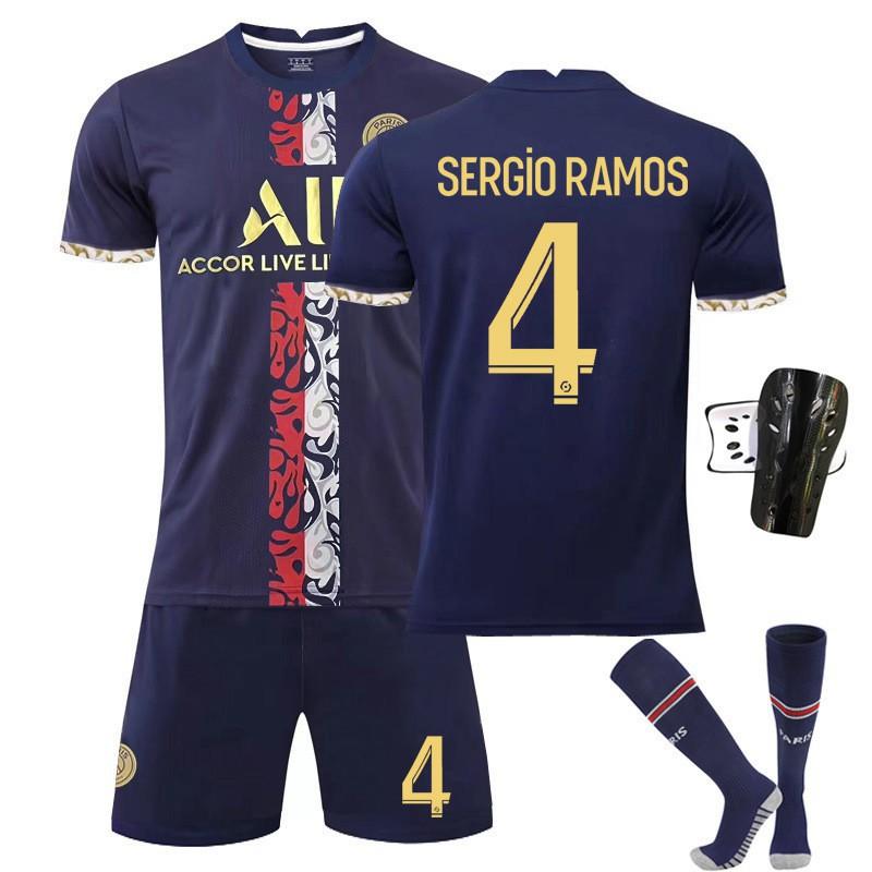 22-23 New Paris Home No. 30 7 Mbappe 10 Neymar Jersey Set Football Quick Dry