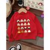 New Fashion Printed Sweatshirt, Warm Girls' Round Neck Sweatshirt for Autumn and Winter