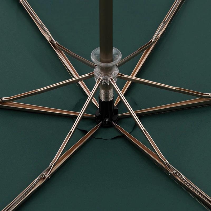 Золотой автоматический зонт от дождя — фото 7