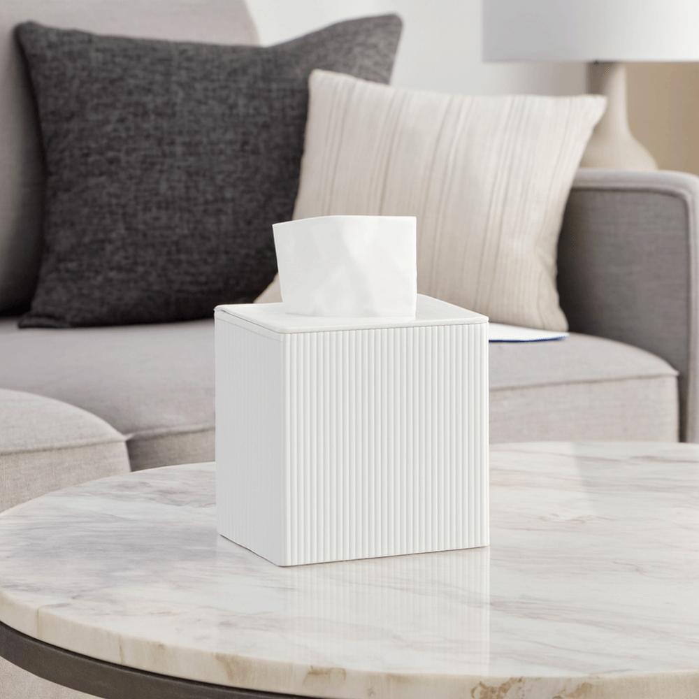 Magnetischer Verschluss Taschentuchspender Römische Säule Streifen Auto-Taschentuchhalter Quadratische Taschentuchbox Hotel