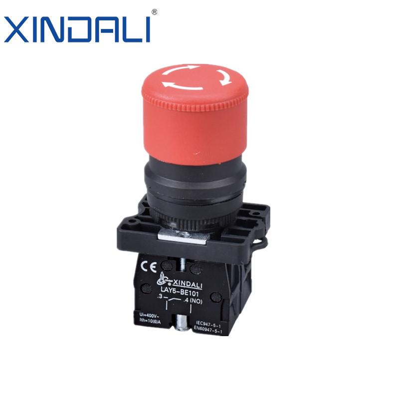 Mushroom Head Emergency Stop Switch ZB2/XB2 542/545 Rotary Reset Elevator Button BE102