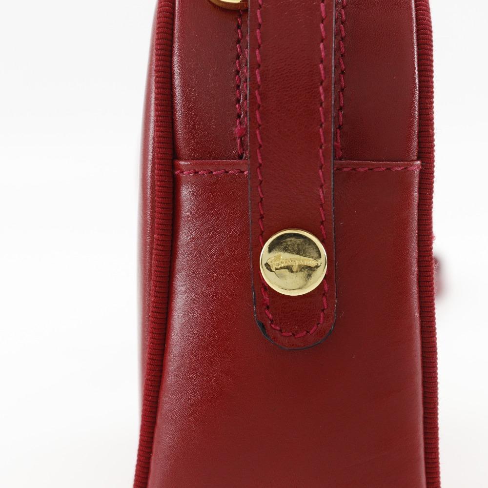 Salvatore Ferragamo Vala Shoulder Bag D21 3096 Red Calfskin Women Used