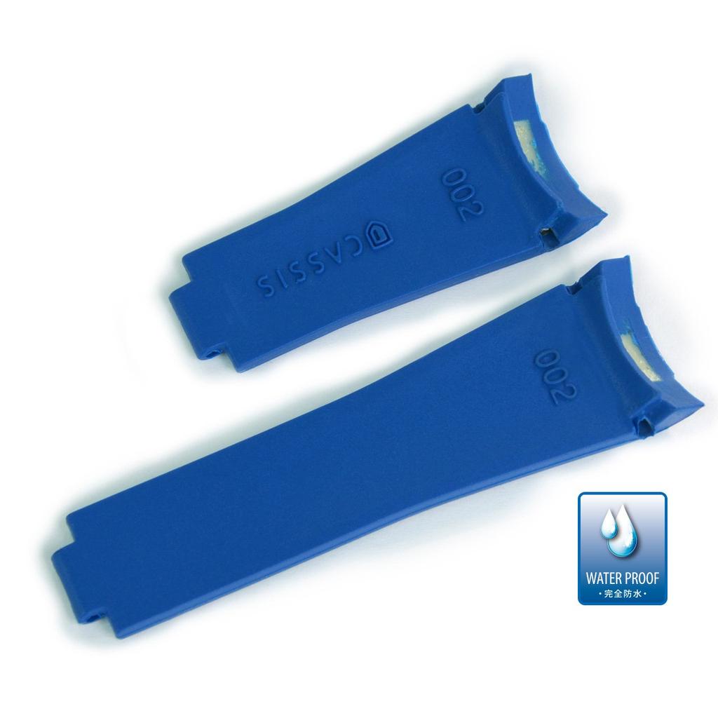 CASSIS TYPE RLX RUBBER 002 20mm Blue Rubber Watch Strap for Fully Includes Replacement U6000002065020 Rolex, Waterproof, Tool,