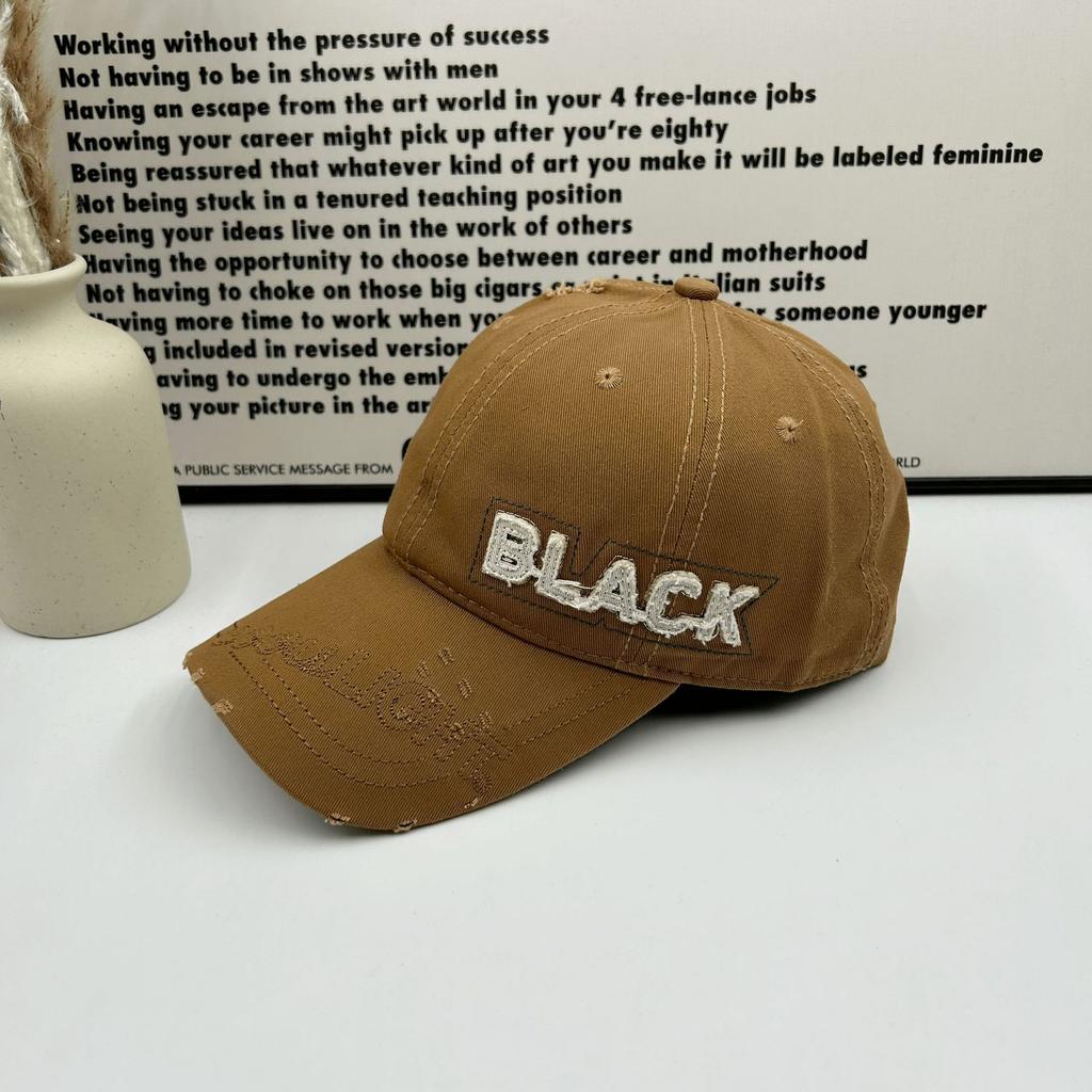 Spring and Summer New Versatile Letter Embroidered Baseball Cap for Men and Women Outdoor Face Small Big Head Circumference Hole Casual Cap