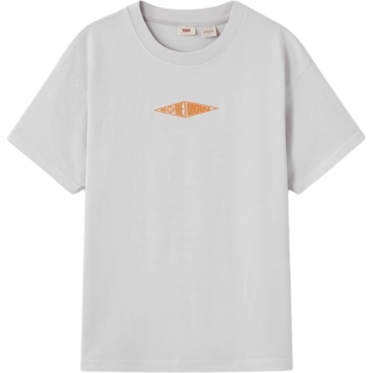 

Levis Универсальная Повседневная Свободная Мягкая Удобная Футболка в рубчик с круглым вырезом и коротким рукавом Мужские топы 003N1-0002 S