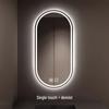 Smart Oval Wall-Mounted LED Makeup Vanity Mirror with Touch Screen
