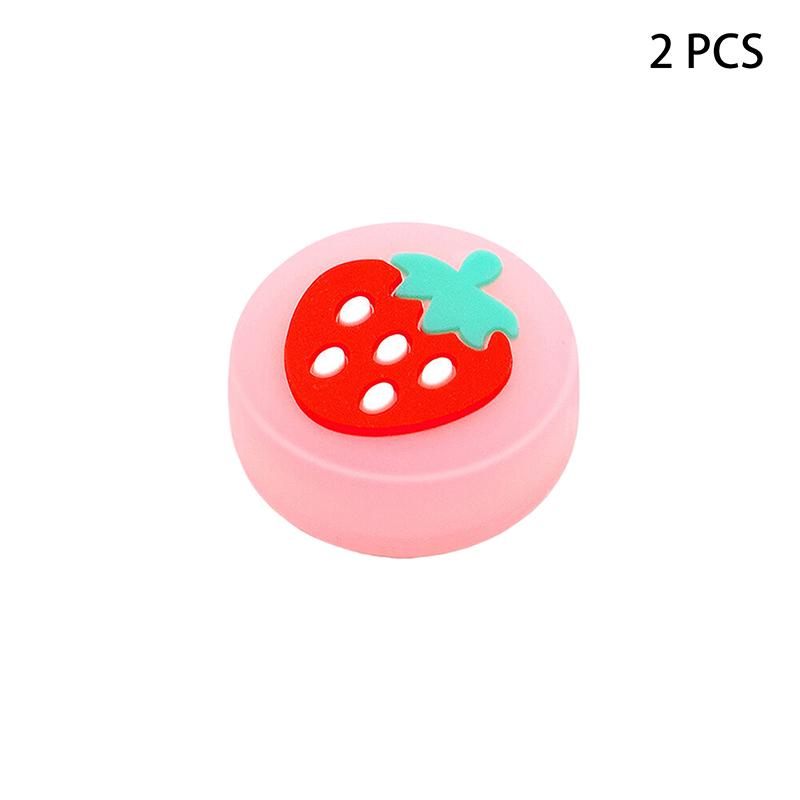 2Pcs Silicone Joystick Button Cap Handle Silicone Cap Jelly Color Luminous Cap