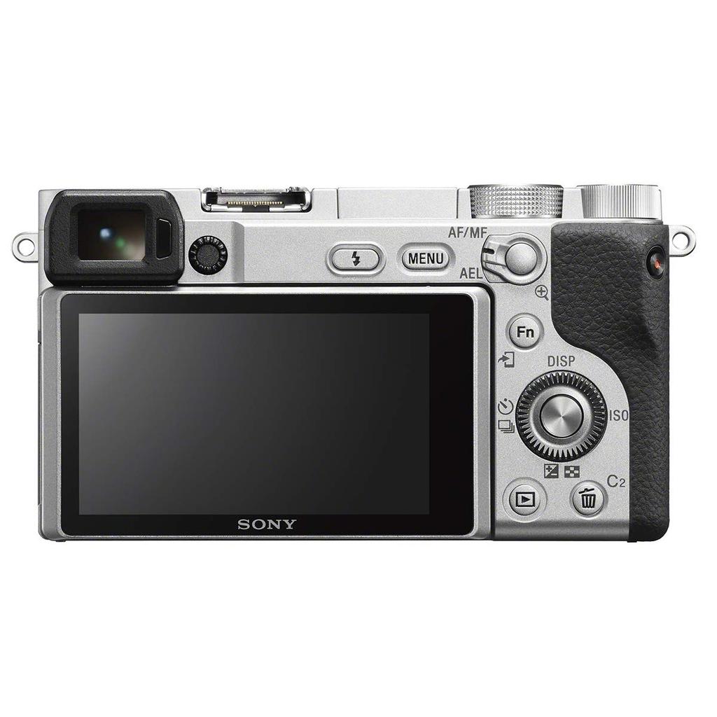 Sony Mirrorless Camera with Power Zoom Lens Kit SELP16502 Silver SQ Interchangeable Lens 6400K Silver 6400 (Includes Lens) ILCE-6400K APS-C