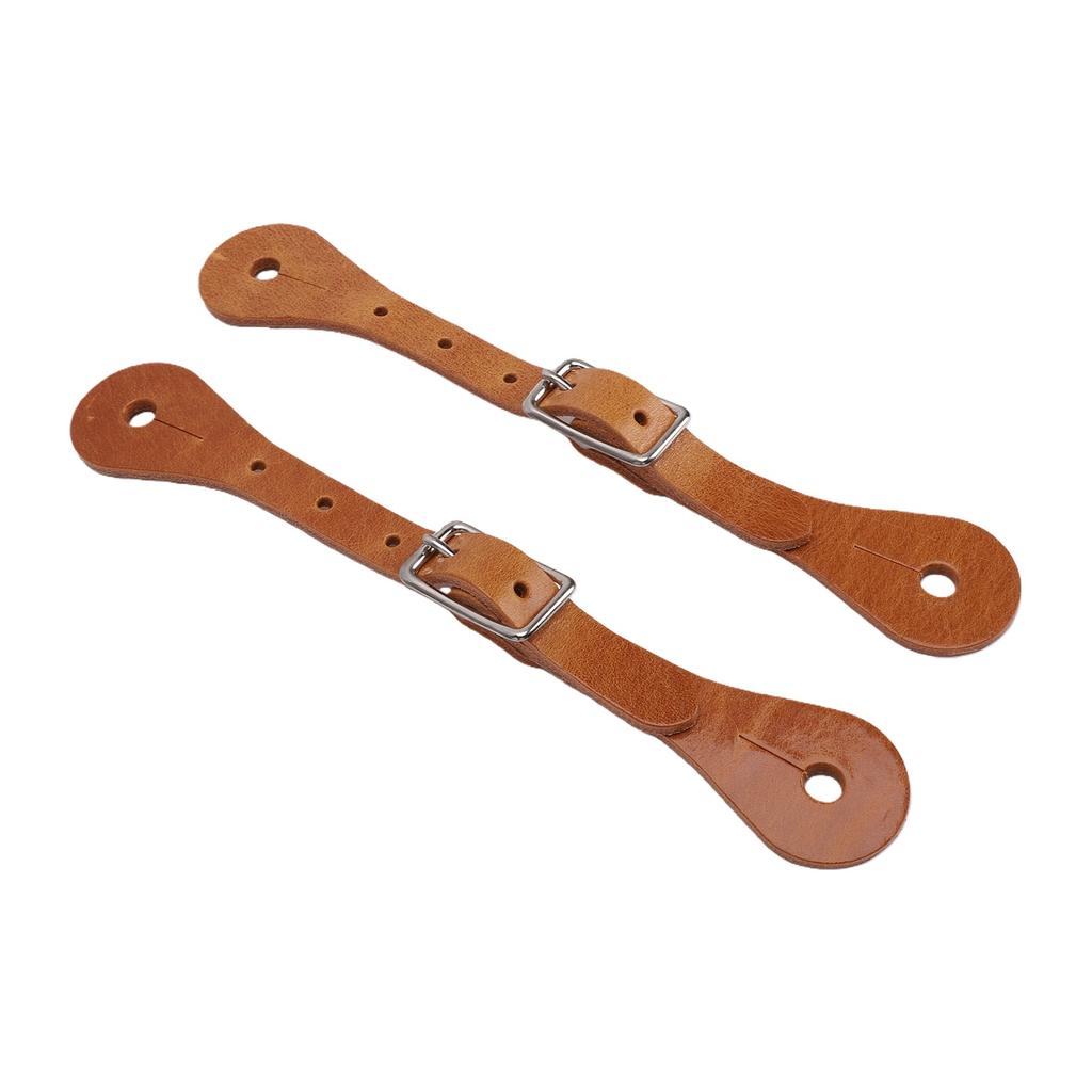 Strapzoni per Speroni in Pelle Western Uomo Donna Regolabili per Stivali da Cowboy Outfit Equestri Competizioni Equitazione all'Aperto