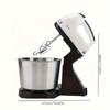 200 Watt Electric Countertop Kitchen Mixer, Whisk, Beater , Ounce Stainless Steel Bowl 7-Speed - Off-White