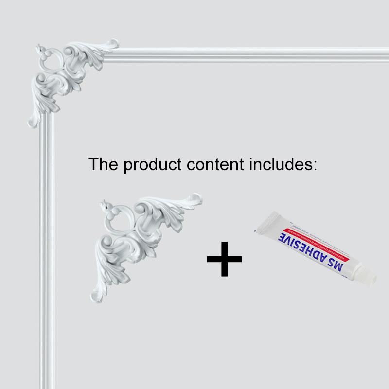 French Style Wall Decorative Corner Bracket Imitation Gypsum Tv Wall Frame Decoration Flower Bracket Remodeling Ceiling Decals