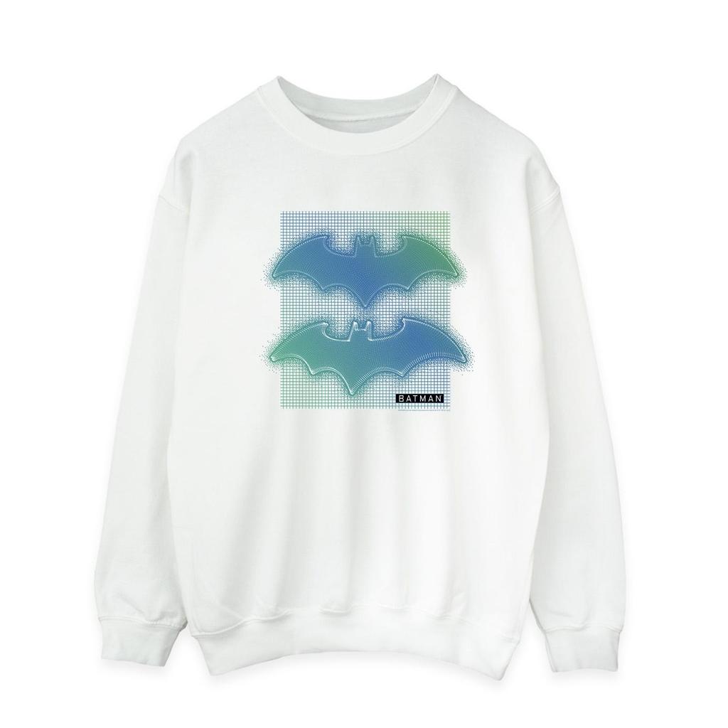 DC Comics Mens Batman Grid Gradient Sweatshirt