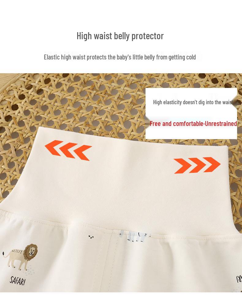 Infant & Toddler Cotton Antibacterial High-Waist Undergarment Set for Boys & Girls 0-5yrs - Autumn Clothes & Trousers