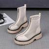 Women's Summer Thick Sole High Top Mesh Boots Block Heel Round Toe Hollow Out Lightweight Breathable Zipper Sandals Cool Boots