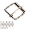 50 Pcs Belt Pin Buckle Metal Adjustable Strap Roller Buckles for Dog Collar Chest Strap Bags Leather Belt