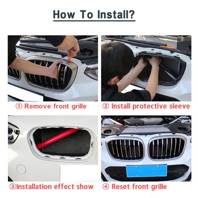 Nou Pentru 2012-2018 BMW F30 F20 Grilă Grilă Bară Fată Clipsuri Inserție Roșu Lucios 2 buc