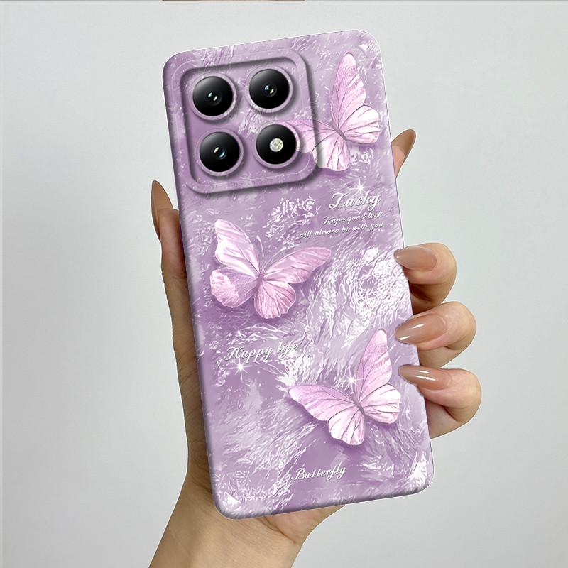 For Xiaomi 14T Pro Phone Case 14Tpro Soft Silicone TPU Sweet Painted Casing Cartoon Printed Shockproof Protective Back Cover