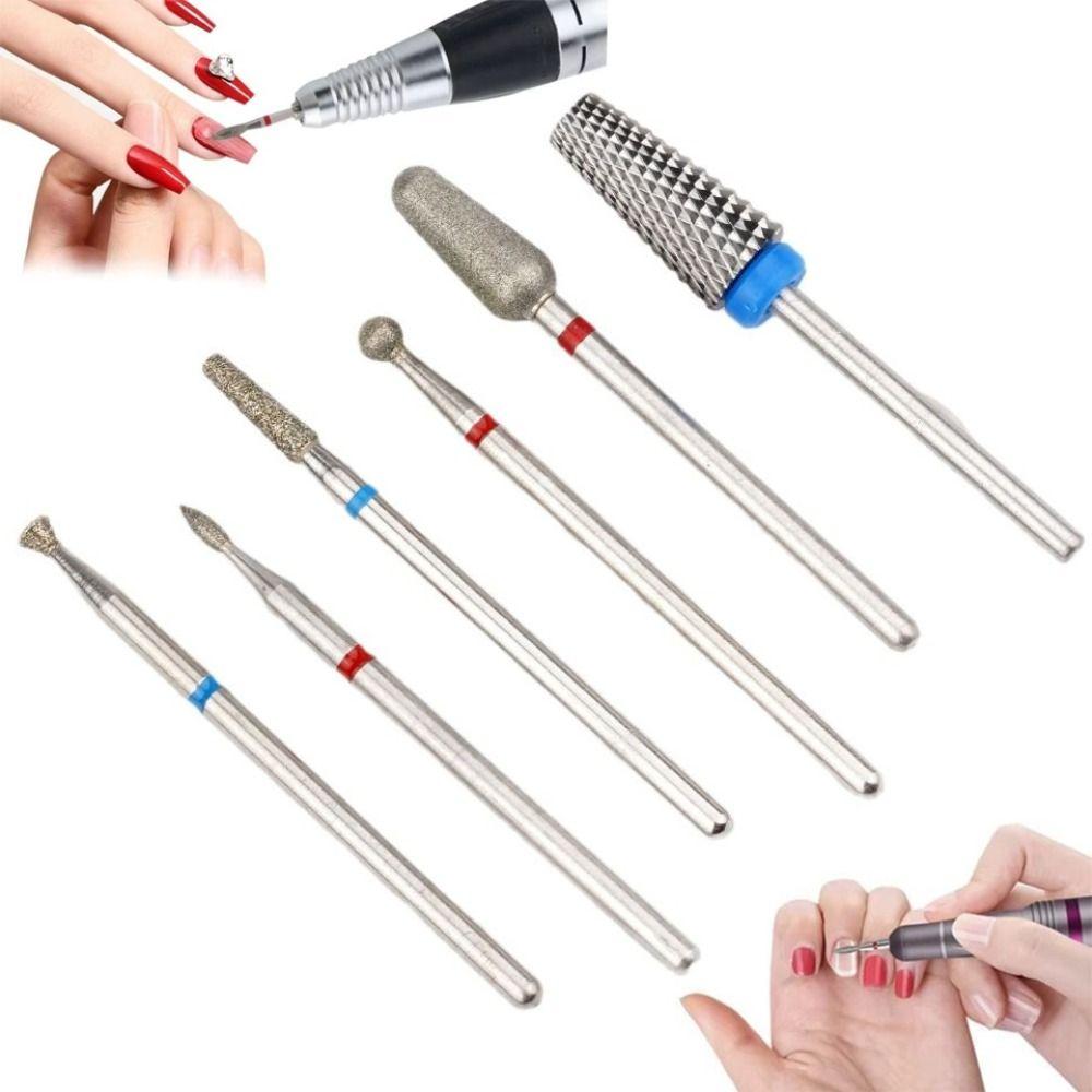 6Pcs High-hardness Nail Polishing Head Set Cuticle Nail Grinding Bits  Nail Tools Accessories