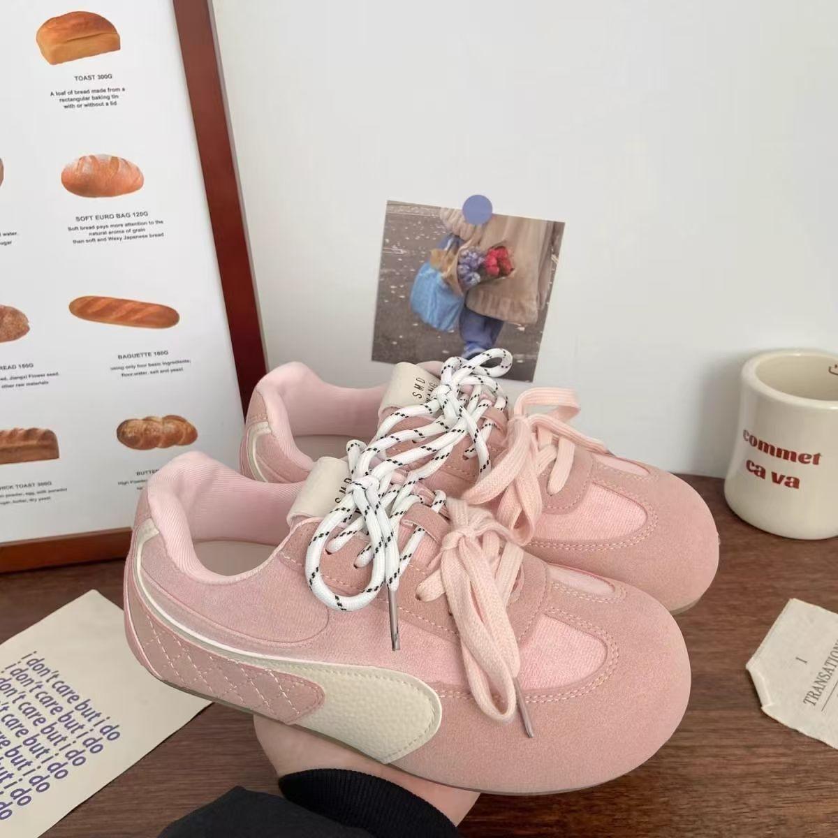 

Retro Forrest Gump shoes soft sole dopamine mango dexun shoes women s 2025 spring new ins Korean version casual board shoes 35 розовый