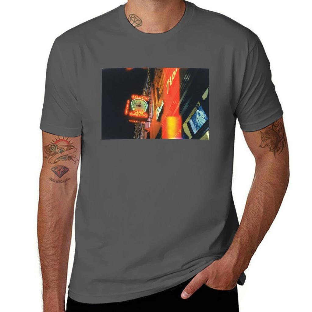 Bar Italia Neon Sign Tshirt Comfort Stretch Tee Shirt