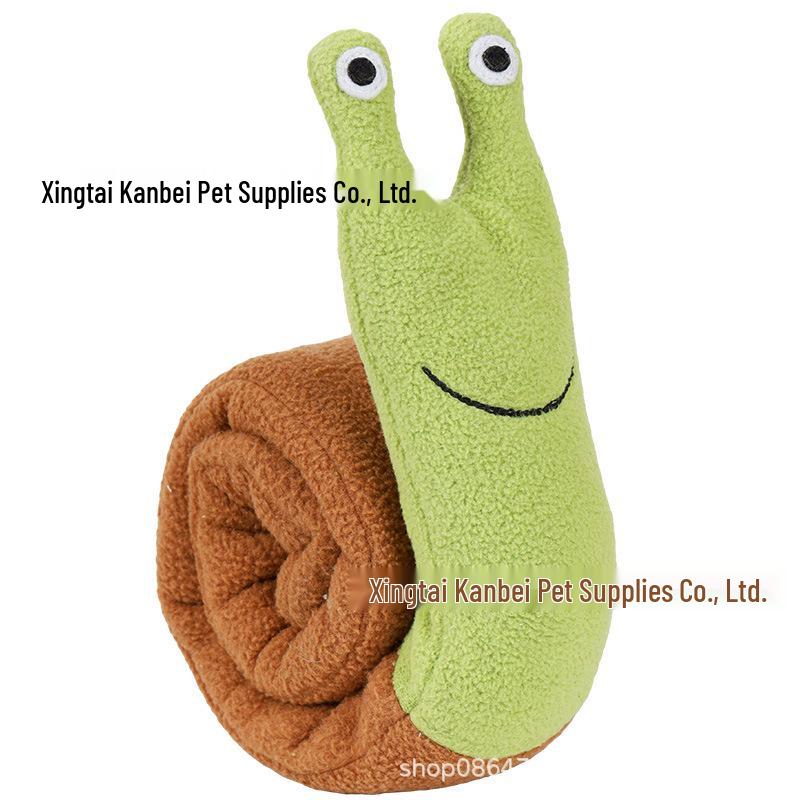 

Pet Snail Interactive Foraging Toy: Sniffing Mat, Teething Puzzle, and Sounding Plush for Dogs 72 x 7.5 cm коричневый/зелёный