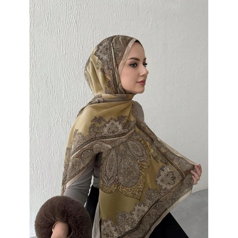 Gradient Chiffon Scarf Lightweight Breathable Wrap Shawl Women UV Protection Head Cover