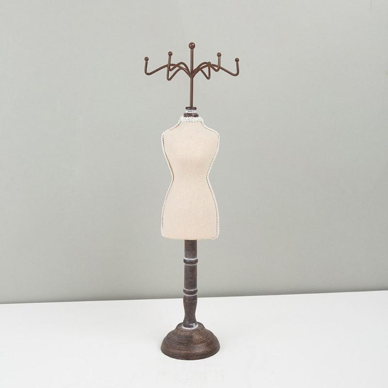 Velvets Covered Wood Jewelry Display Stand with Elegant Design Suitable for Secure Necklace and Bracelet Exhibition