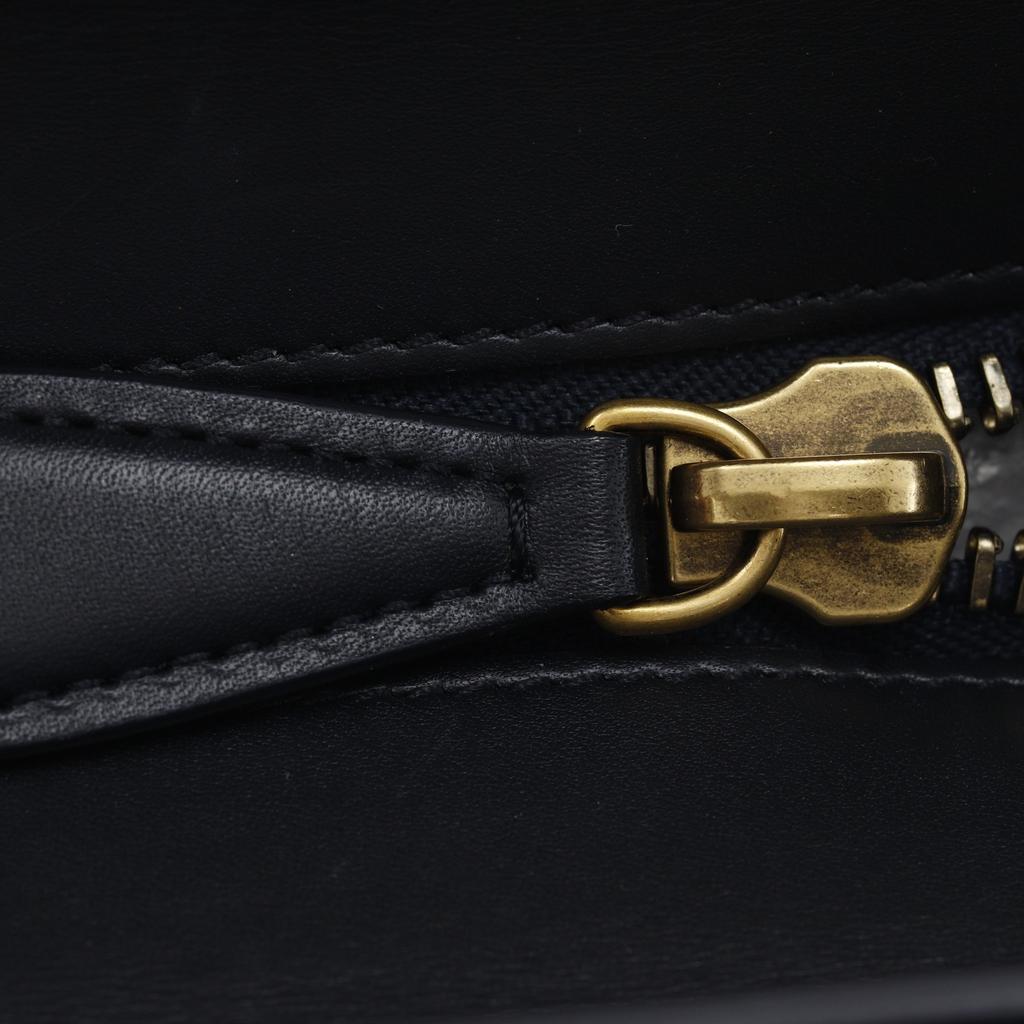 CELINE Luggage micro shopper Handbag 167793 By color Black / blue Calfskin Women Used