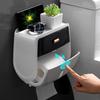 Multifunctional Toilet Paper Holder Practical Bathroom Tissue Container with Organizing Shelf for Personal Items X3UC