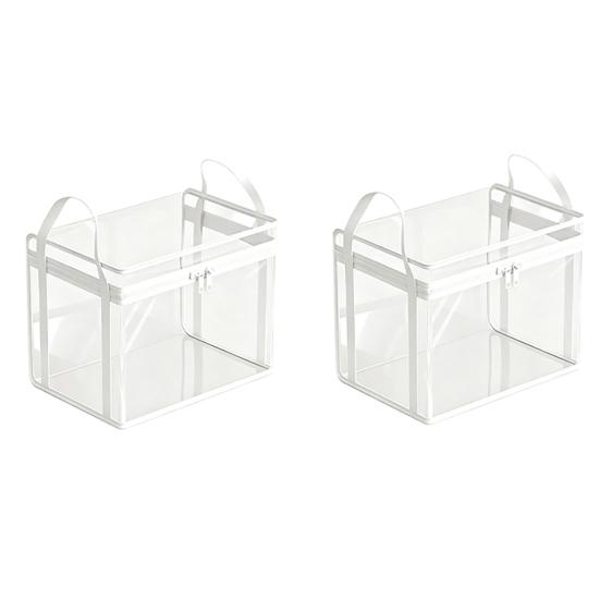 Transparent Clothes Storage Bag, with Sturdy Handles, Durable Plastic Visibility Book Organizer, Moisture-proof Toys Container for Playroom Study Room