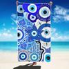 Funny Eye Print Beach Towel Mystical Star Moon Pattern Quick Dry Soft Absorbent Sand Free Towel for Summer Pool Gym Travel