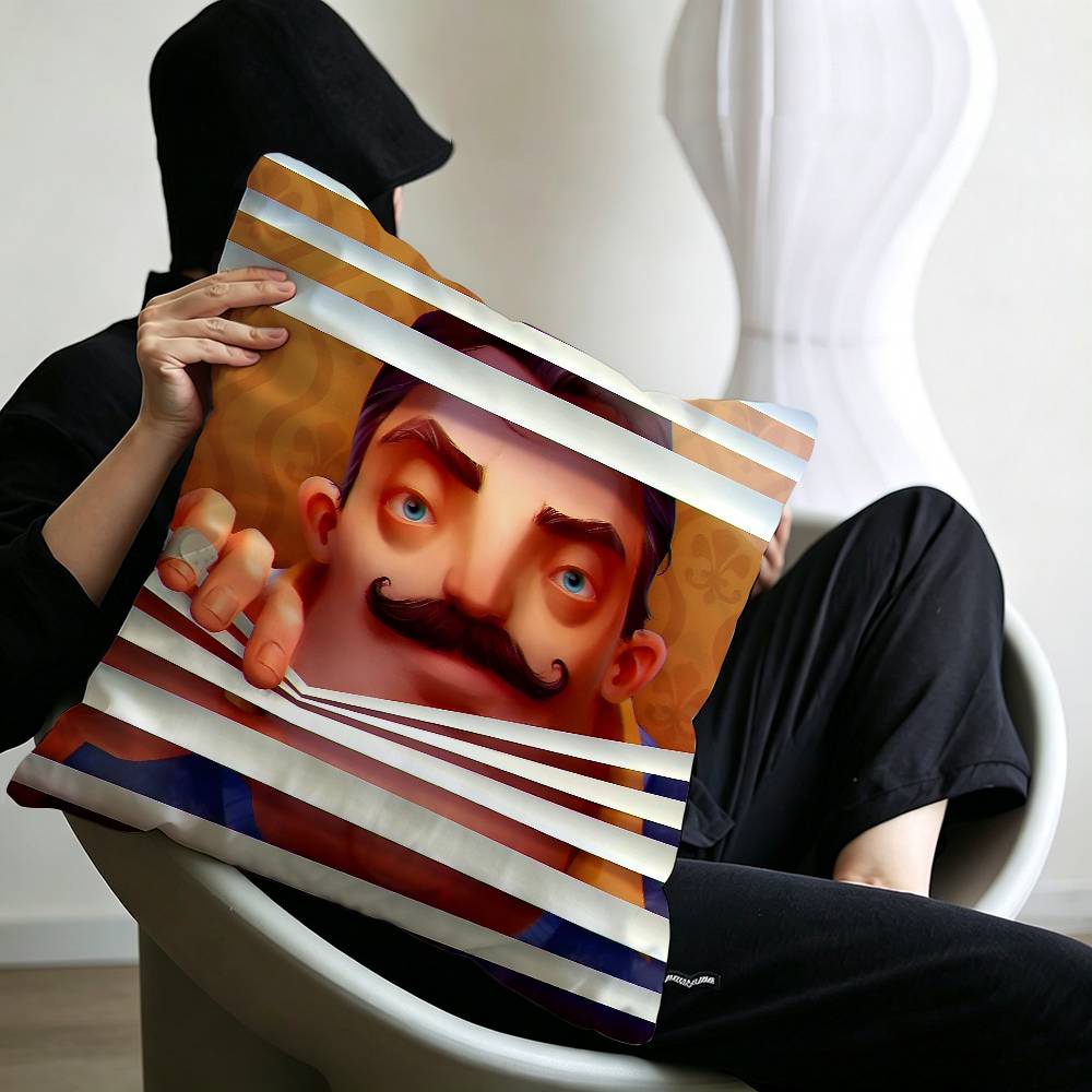Game Hello NNeighbor  Cushion Cover Car Throw Pillow Case For Sofa Car Christmas Gift xcm xcm