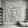 Owl Wall Tapestry Aesthetic Wall Hanging Printed Fabric Blanket Decorative Tapestries for Bedroom Living Room Home Decor