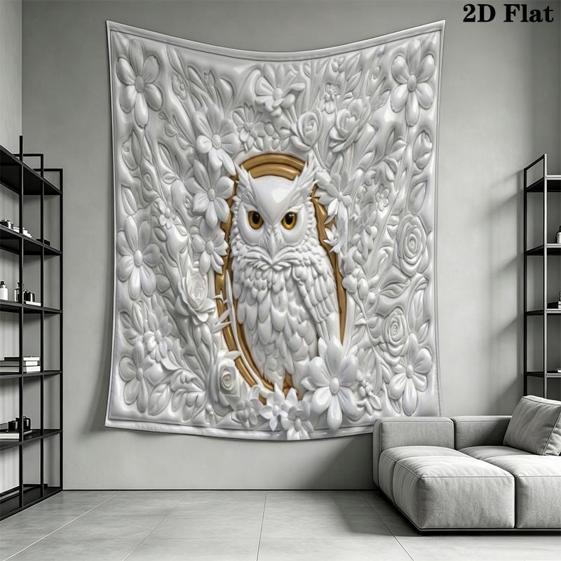 Owl Wall Tapestry Aesthetic Wall Hanging Printed Fabric Blanket Decorative Tapestries for Bedroom Living Room Home Decor