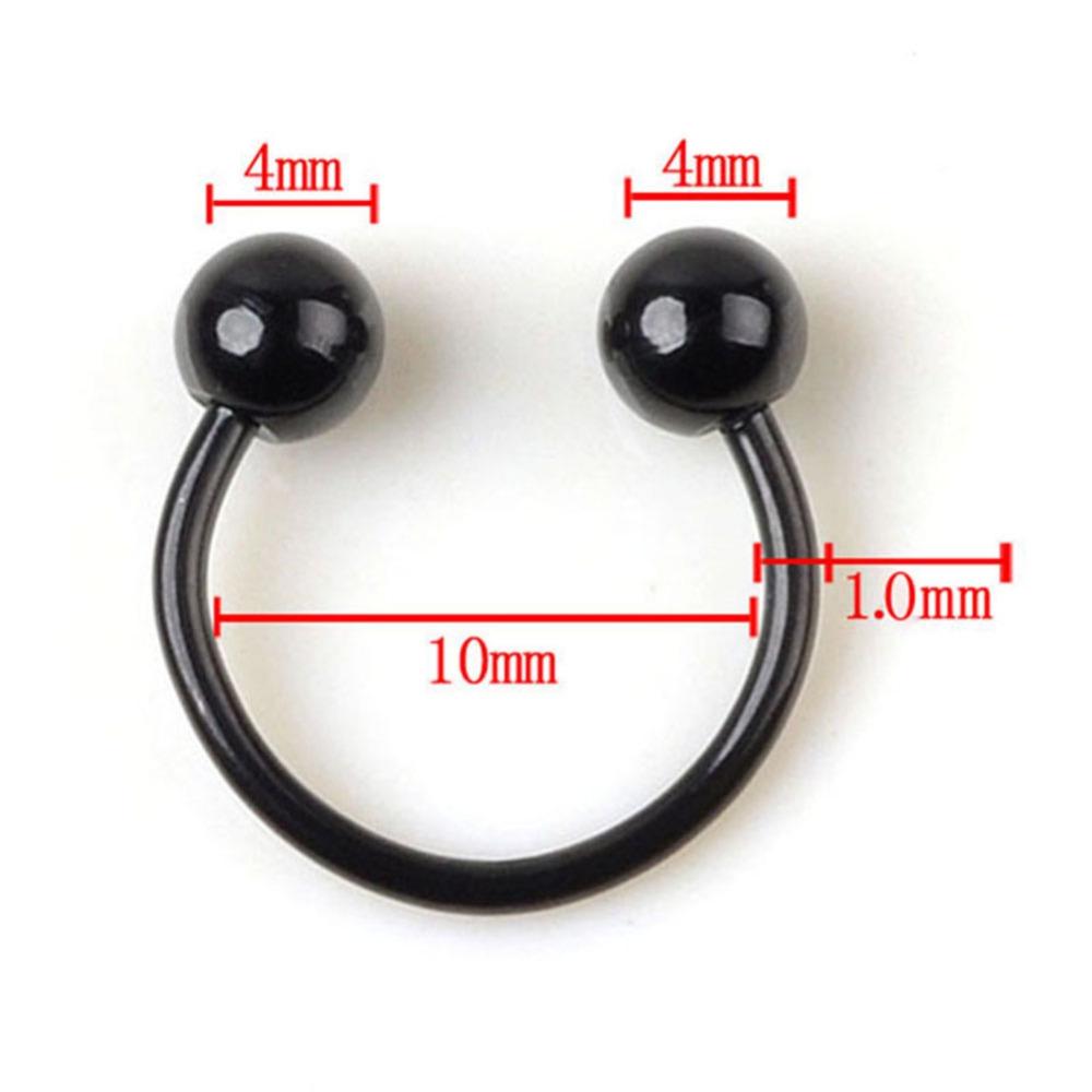 5 PCStainless Steel Circular Horseshoe Ring Nose Hoops Ring And Septum Rings Tragus Piercing