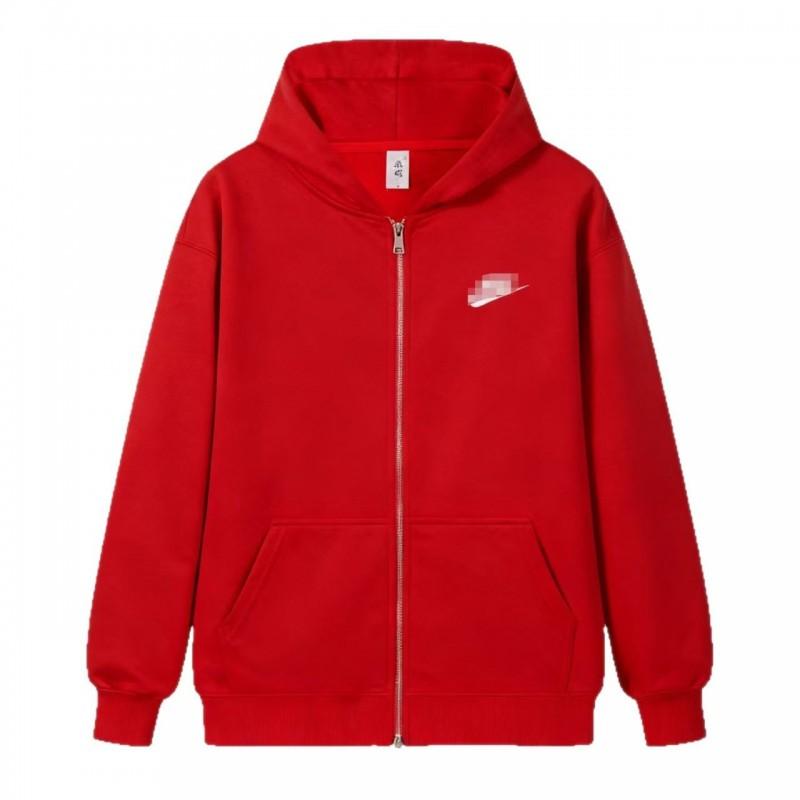 Embroidered Hooded Sweatshirt Loose Fit Couple Streetwear Teens