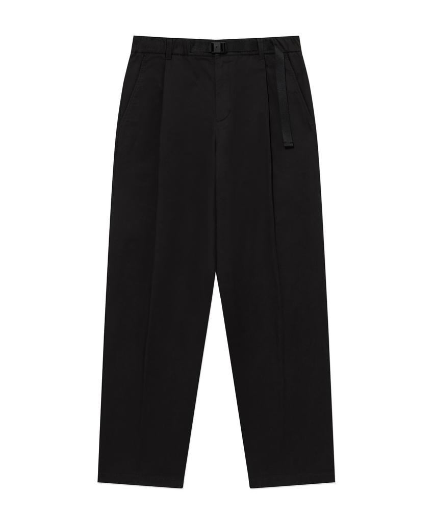 COVERNAT Easy Pants Twill 1-Tuck Pants Black