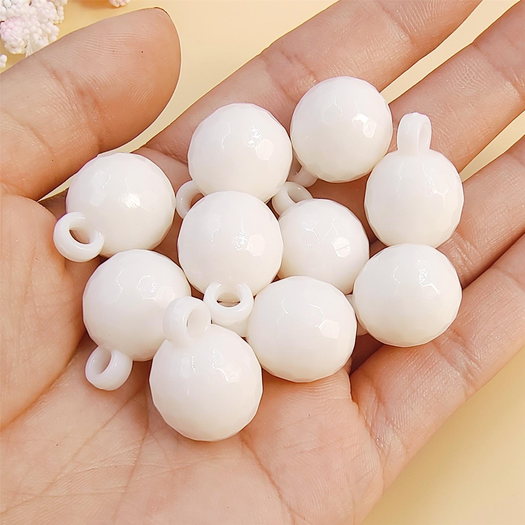 

Ручной работы DIY Macaron бусины для детей в форме фонарика карамельный цвет браслет ожерелье 10 шт. подарки ручной работы белый