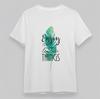 Women's Classic T-Shirt Green Watercolor Feather Enjoy Things Oversize Tee